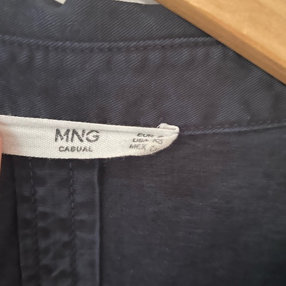 CONSIGNED - MNG Navy Blouse - Picture 3 of 3